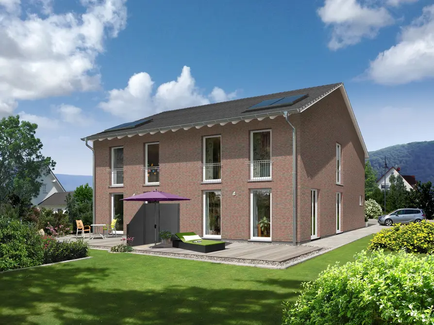 Doppelhaus-Aura-125-Garten-Klinker